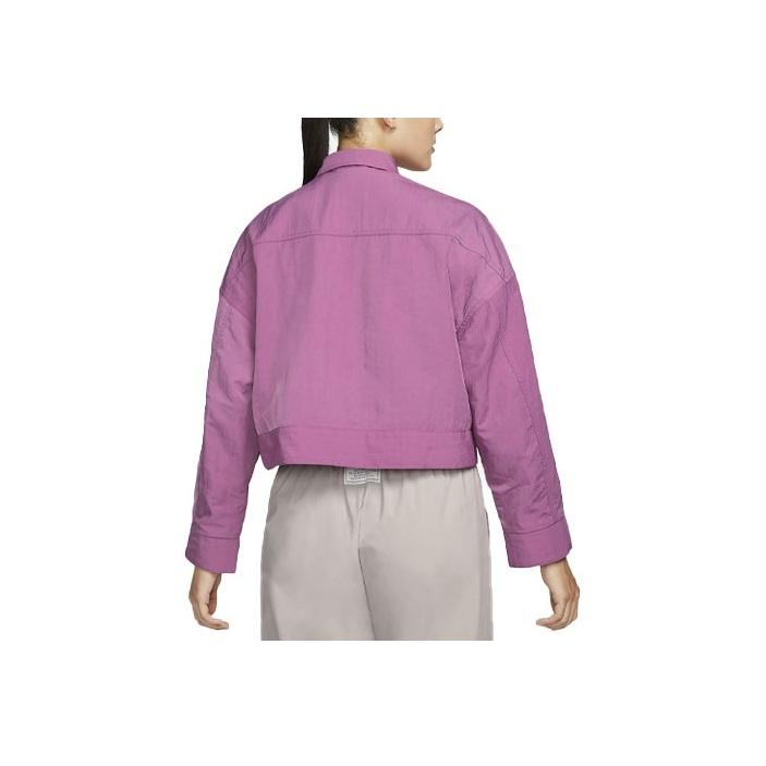 Nike Sportswear Essential Woven Collar Long-Sleeve Jacket Women Outerwear Burgundy DM6244-507