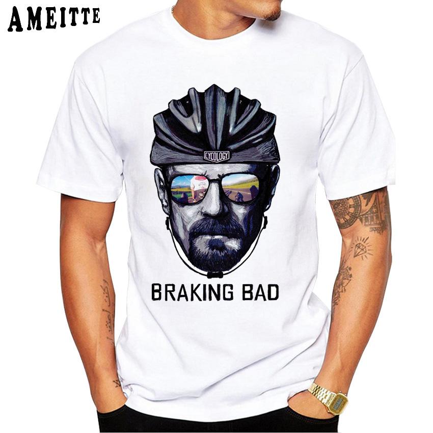 Moda Ilustrowana Retro Rowerowa Kolarstwo Motywacja Zespół Wyścigowy T Shirt z nadrukiem Męska koszulka Bicyles Sport