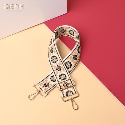 5CM Rhombus Webbing Crossbody Strap Leopard Print Ethnic Style Adjustable Single Shoulder Strap Long Strap