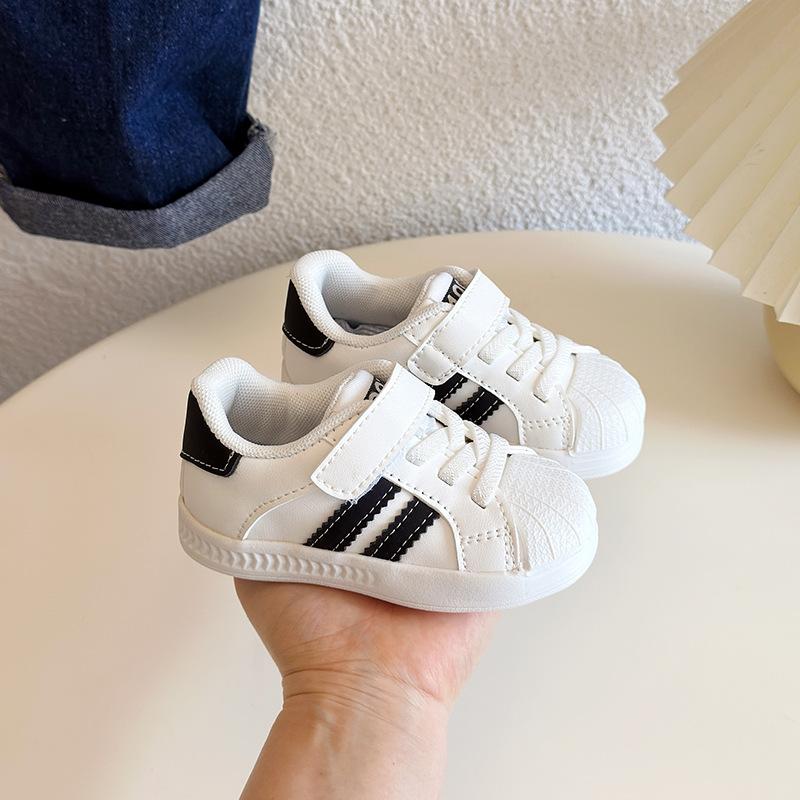 2025 toddler shoes boys and girls little white shoes baby shoes soft sole spring and autumn children's non-slip baby girl shoes