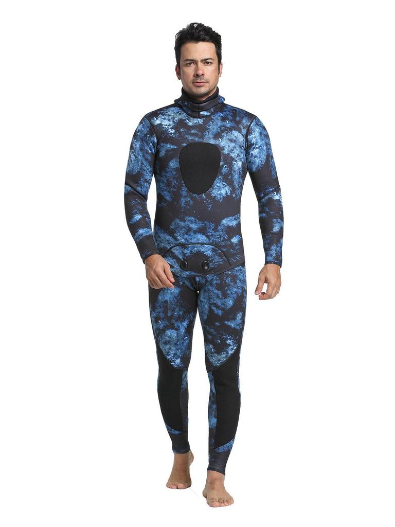 Męski 1,5MM Neoprenowy Kombinezon Dwuczęściowy Do Nurkowania w Kamuflażu