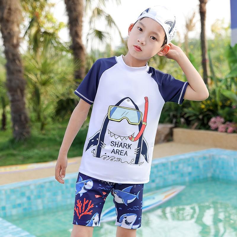Children's Color-blocked Hollow One-piece Swimsuit
