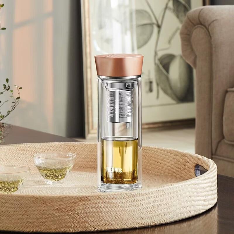 

THERMOS Double Wall Glass Tea Infuser Bottle