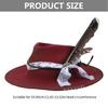 Wool Homburg Exotic Feather Wool Hat Gifts for Comedy Hat Wide Brimmed Unisex Wear for Gatherings Photo Props