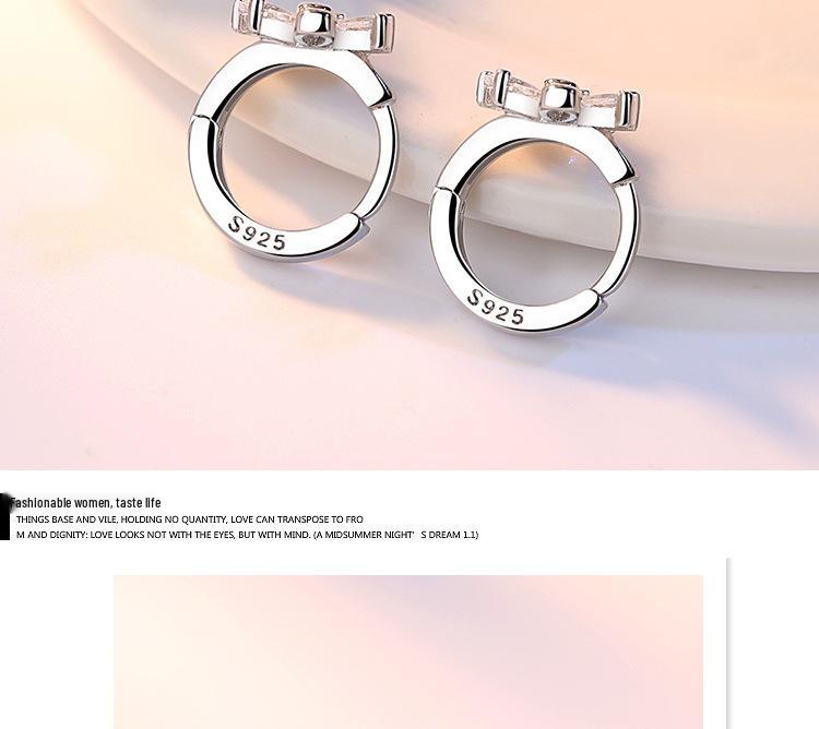 Sweet Plum Blossom Korean Snowflake Crystal Earrings - Elegant & Lovely Stud Ear Accessories