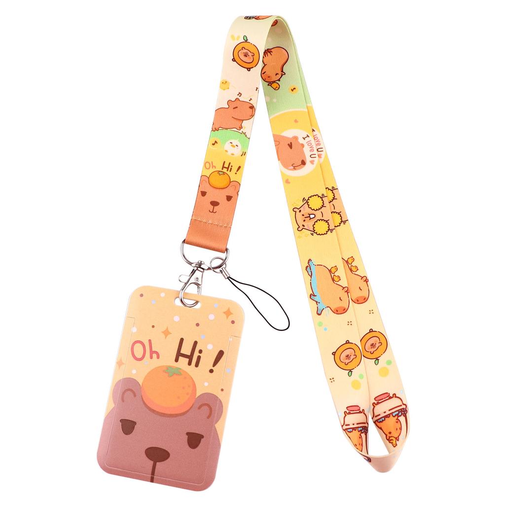 Cute Chubby Animal Lanyard for Key Neck Strap lanyard Card ID Badge Holder Key Chain Key Holder Keyring Accessories Holiday Gift 6