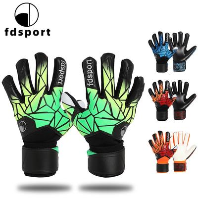 Full Latex Goalkeeper Gloves Without Finger Protection Inner Seam Cut Anti-Slip Breathable Teenagers Adults Football