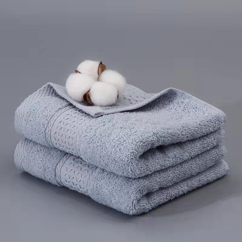 Towel cotton grid satin file household pure cotton plain face towel combed long-staple cotton towel supply