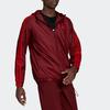 Adidas Striped Logo Print Sports Casual Hooded Jacket Men Outerwear Burgundy HE4319