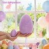 Fabric Foam Material Easter Egg Ornament Handmade Craft Colorful Flocking Egg Figurine Unbreakable Design Desktop Size