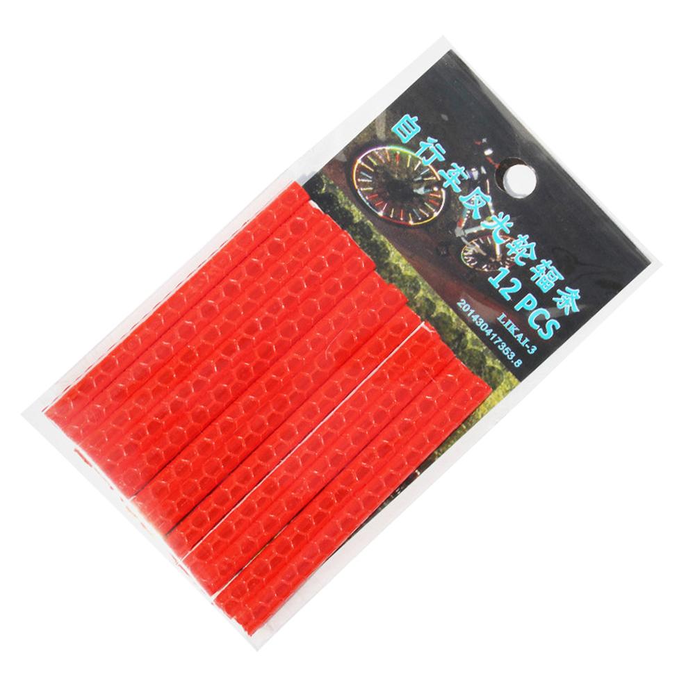 12pc Bicycle Wheel Rim Spoke Clip Night Safety Warning Light Bicycle Reflective Reflector Strip MTB Bike Cycling Accessories