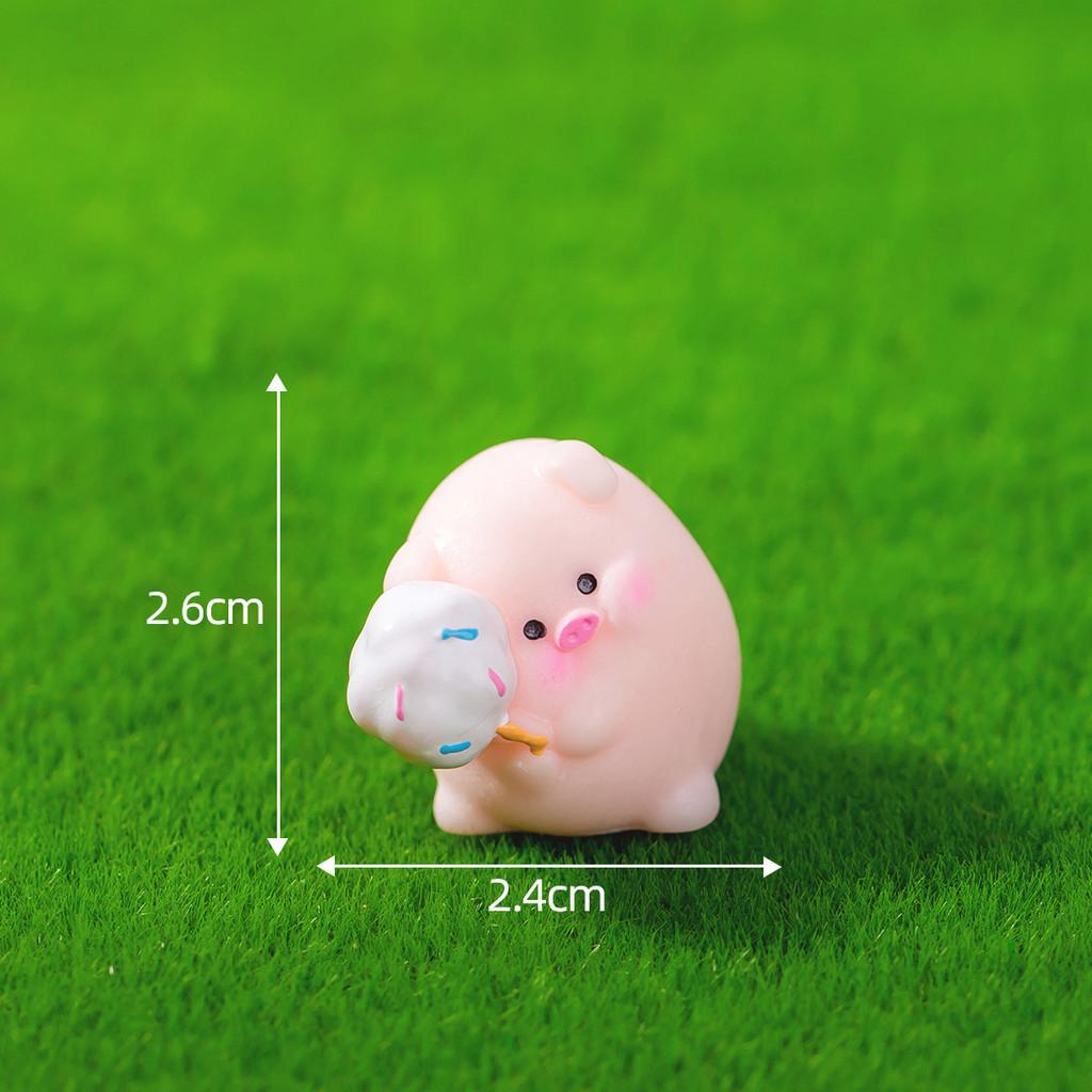 Adorable Resin Pig Figurines Cute Miniature Toys Animal Car Desktop Decor