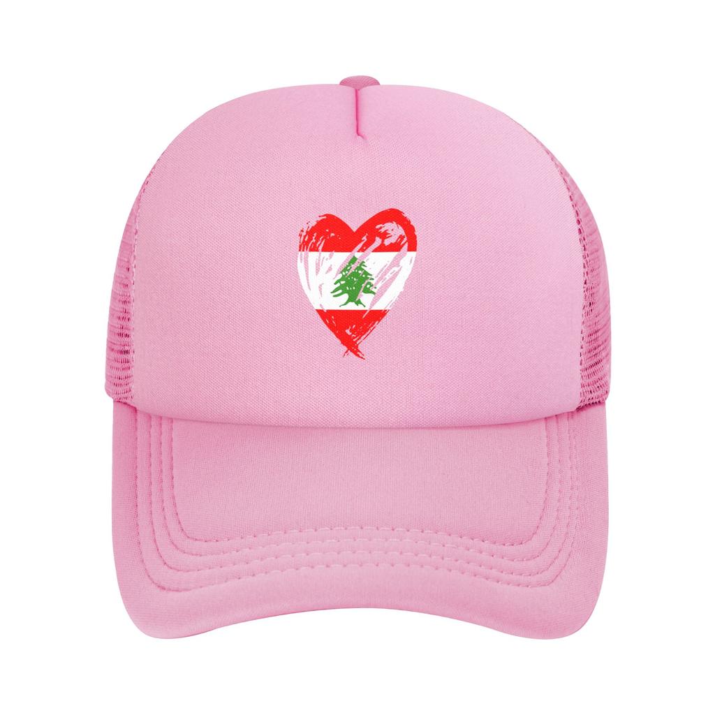 Lebanon Flag Heart Casquette Unisex Outdoor Hats Adjustable Snapback Hat Casual Baseball Caps