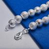 925 sterling silver 8-inch 8mm exquisite frosted bead bracelet, fashionable women's wedding accessories, party jewelry