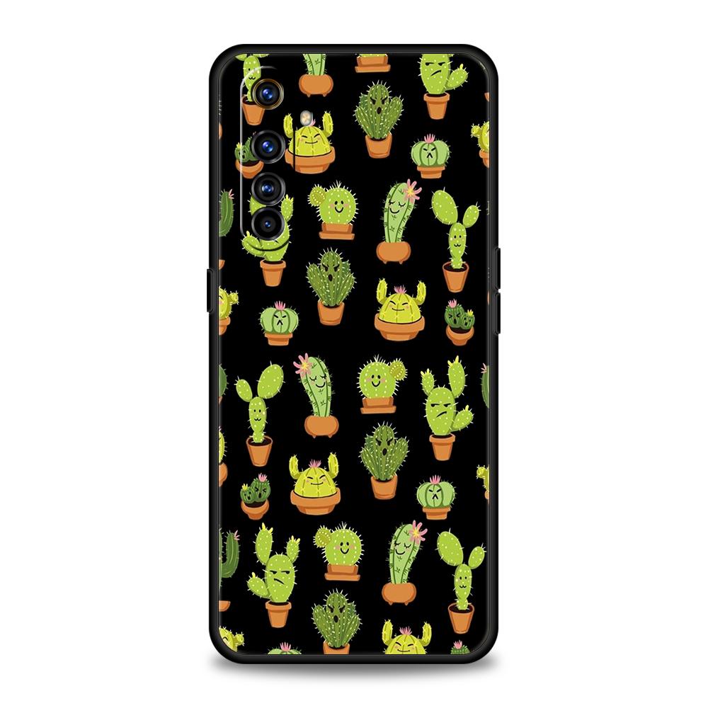 

Чехол для телефона с растением кактус для Oppo A17 A12 A57 A74 A16 Find X5 X6 A52 A53 A54 A15 Reno 6 Z 7 Pro A9 2020 5G Силиконовый чехол Capas Oppo Find X5 Pro