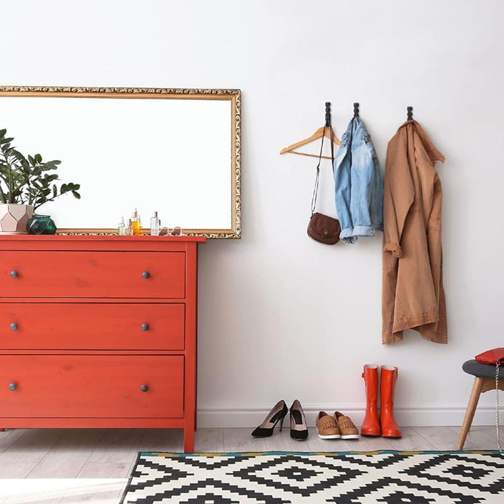 Vintage Wall Mounted Iron Wall Hook Heavy Duty Thicken Anti-rust Rack with Screws Towel J Hooks Entryway