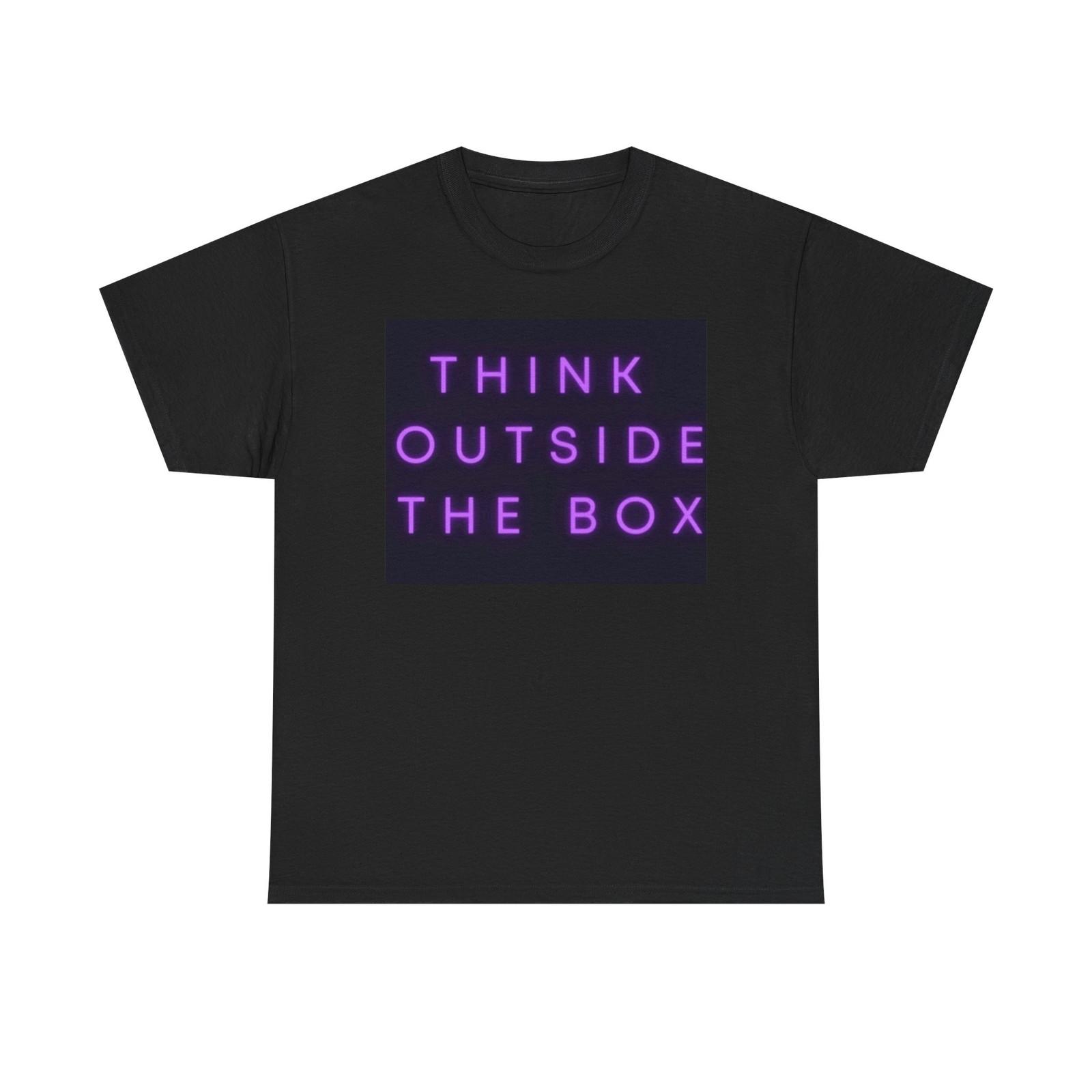 Think Outside The Box Graphic T Shirt Motivation Unisex Heavy Cotton Tee L