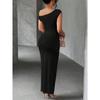 Women's Fashion Water Ripple One-Shoulder Dress Trendy Vacation Beachwear for Summer Getaways