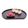 ZISIZ Vintage Wooden Half-Moon Serving Tray