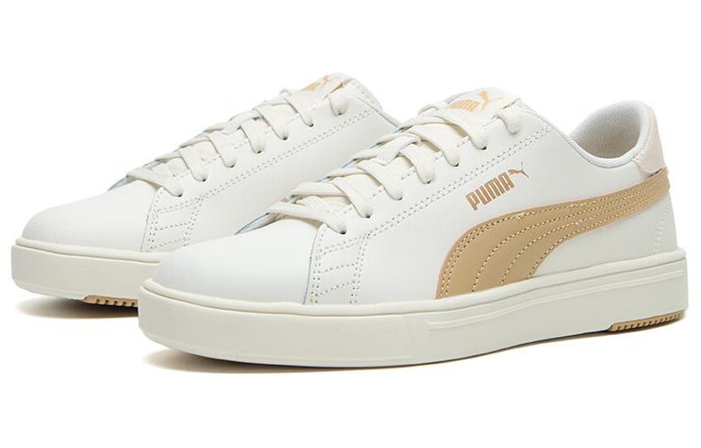 Puma Serve Pro Lite Comfortable Low Top Skateboard Shoes Unisex White Yellow 374902-32