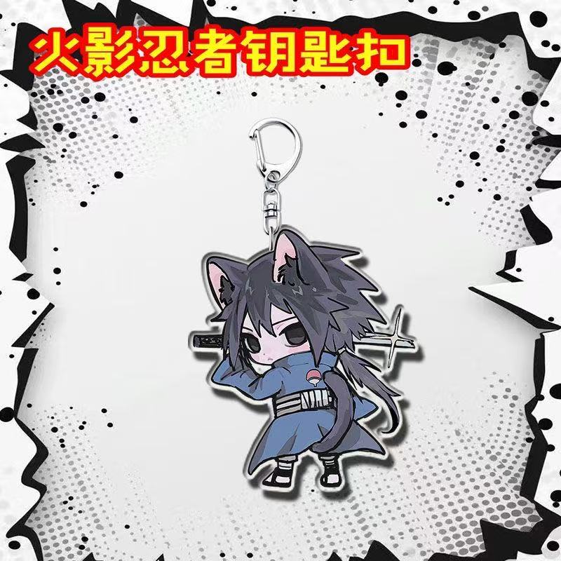 Anime Naruto Portachiavi in acrilico Accessori Naruto Uzumaki Portachiavi Cartoon