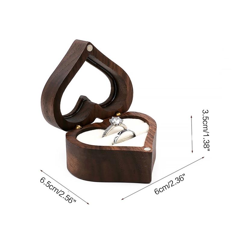 Women's High-end Jewelry Box Storage Wooden Portable Compact Wedding Solid Wood Small Necklace Earrings Ring Storage Box