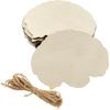 30 Pack 4 Inch Wood Brain Cutouts Unfinished Wooden Brain Science Hanging Ornaments DIY Brain Craft Gift Tags for Home Party Decoration Craft Project