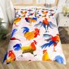 Chicken Duvet Cover Rooster Goose Duck for Kid Teen Women Men Farmhouse Animals for Bedroom Decorations Queen King Bedding Set02