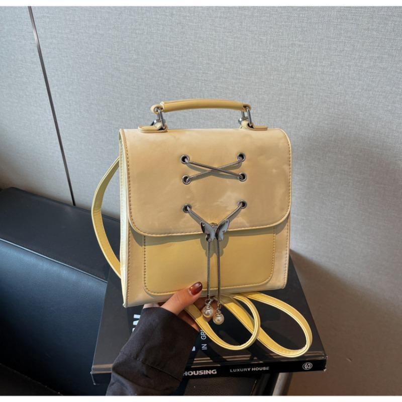 

Рюкзак Женский Модный Универсальный Повседневный Студенческий Школьный Рюкзак Нишевый Уличный Тренд Легкий Дорожный Рюкзак жёлтый