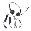 Wired Telephone Headset Noise Reduction Ergonomic Adjustable Volume Control USB Computer Headset for