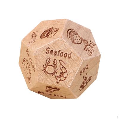 12 Sided Dice Date Night Dice, Party Supplies Game Dices, Wooden Couples Wood for Game,