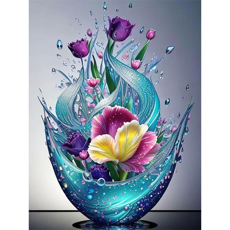 

Momoart DIY Алмазная вышивка Роза Картина Цветок ромашки Картина Стразы Мозаика Подсолнух Декор для дома Round 30x40cm