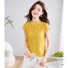 ORIGIN Women's New Chinese Style Printed Stand Collar Shirt