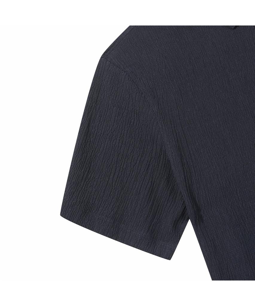 BRENTWOOD [Very Comfortable] Crease Polo Neck T-Shirt Brtam26911Nyx
