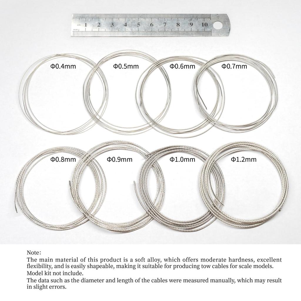 Liang Model Soft Tow X Miniature Non-Scale Cable, 1.2mm 1m, Accessory, LIANG-0450h (Military)