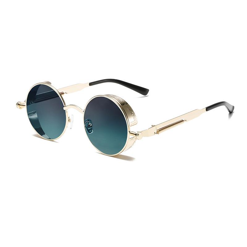 New Classic Retro Round Frame Steampunk Sunglasses European and American Style Fashion Trend Modern Men's Sunglasses