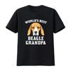 Worlds Best Beagle Grandpa Dog T Shirt by Really Awesome Vintage Washed Stylish Top For Everyday Wear Breathable Casual
