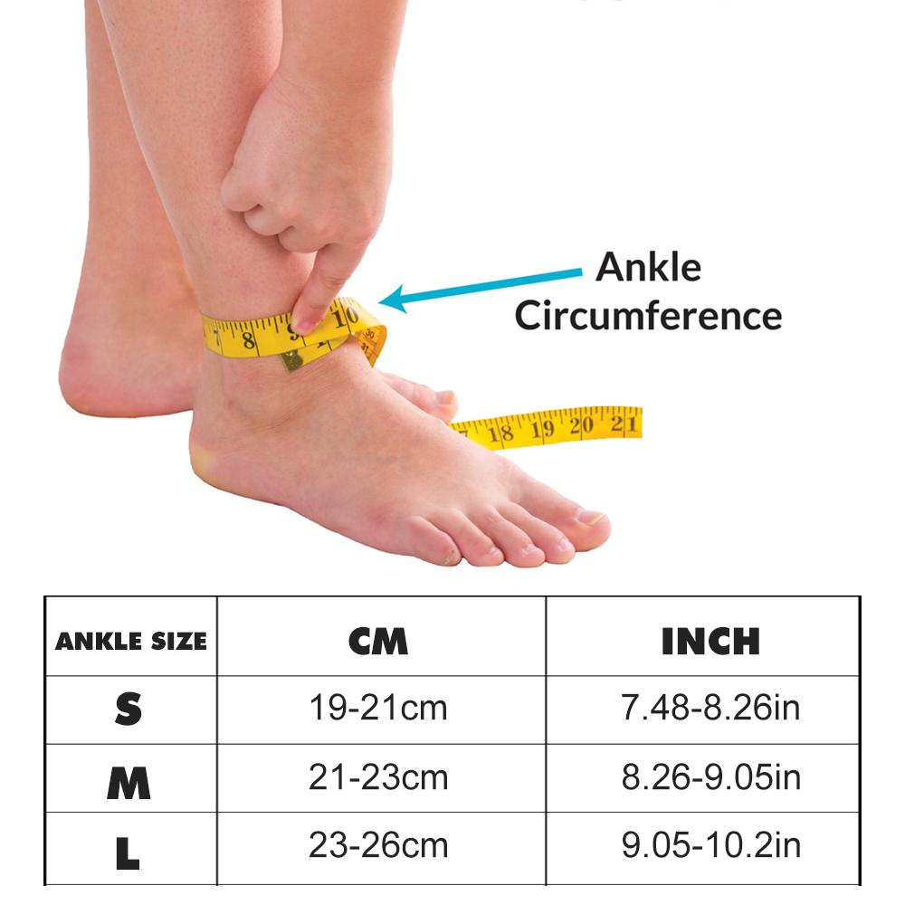 1/2 st Ankelkompressionsstöd, Justerbart Lättviktsankelstöd för Skaderehabilitering, Plantar Fasciit, Ankelsvullnad & Mer