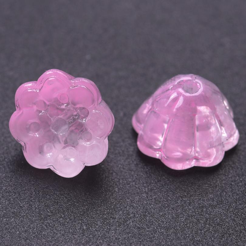 

50pcs/Lot Wholesale Summer Lotus Seedpod Beads For Jewelry Making Supplies Glass Materials To Make Bracelets Earrings Materials