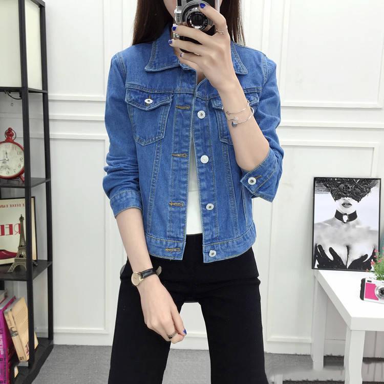 Fashion Slim Women Denim Jacket Female Loose Cowboy Coat 2019 Autumn Cool Pockets Girl Jean Outwear