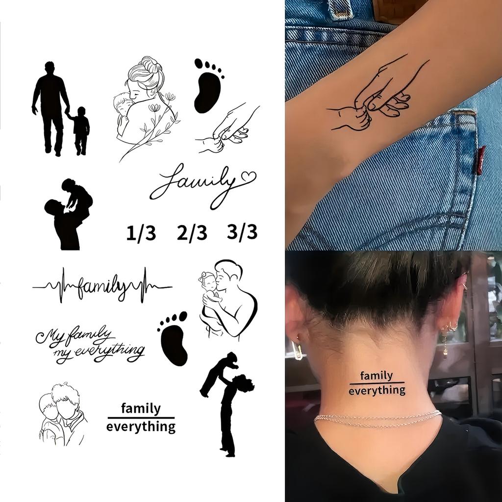 1 Foglio Tatuaggi Temporanei Tigre Falce Farfalla Per Dito Collo Adulto, Adesivi Tatuaggio Finto Temp Lunga Durata Realistico
