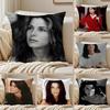 SSandra Bullock Cushion Cover Pillowcase Antidustmite Invisible Zipper Short Plush Sofa Cushion