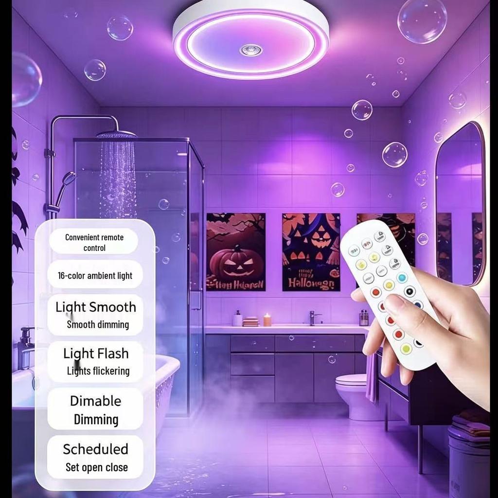 Wireless RGBW LED Ceiling Light Strip with Remote & Touch Control for Bathroom, Hallway, Corridor & Living Room