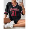 Los Angeles Numero Estate Oversize Spiaggia Surf T-shirt Harajuku Tendenza Manica Corta Streetwear Top