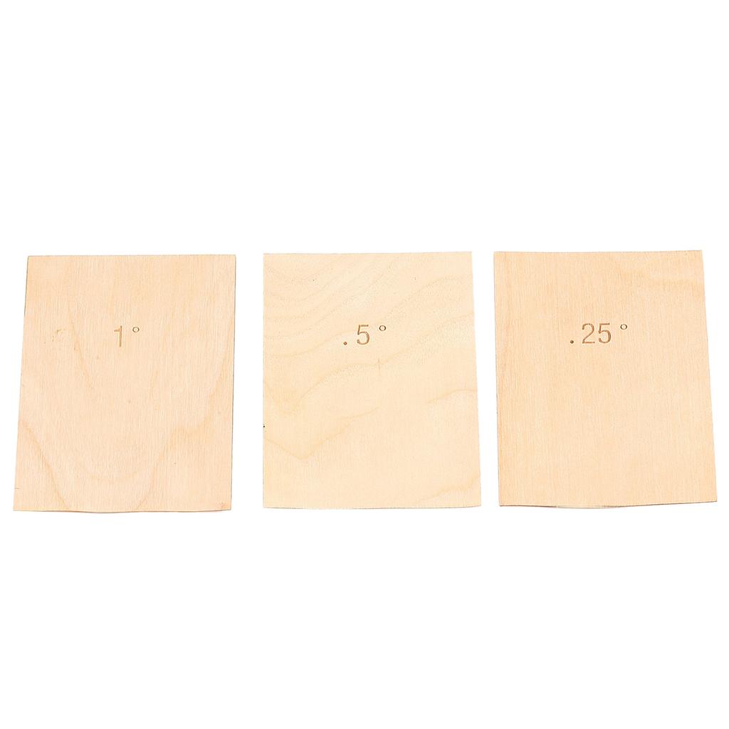 3Pcs Solid Maple Wood Plate Protections 0.25, 0.5, 1 Degree Thickness Guitar Neck Shims for Guitar Player Repairment