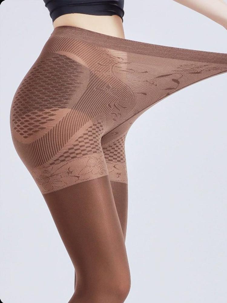 

New Plus Size Pantyhose Silky Smooth Shiny Medium Thick Stockings For Abdominal And Hip Lifting Jumpsuit Glossy Tights 3XL