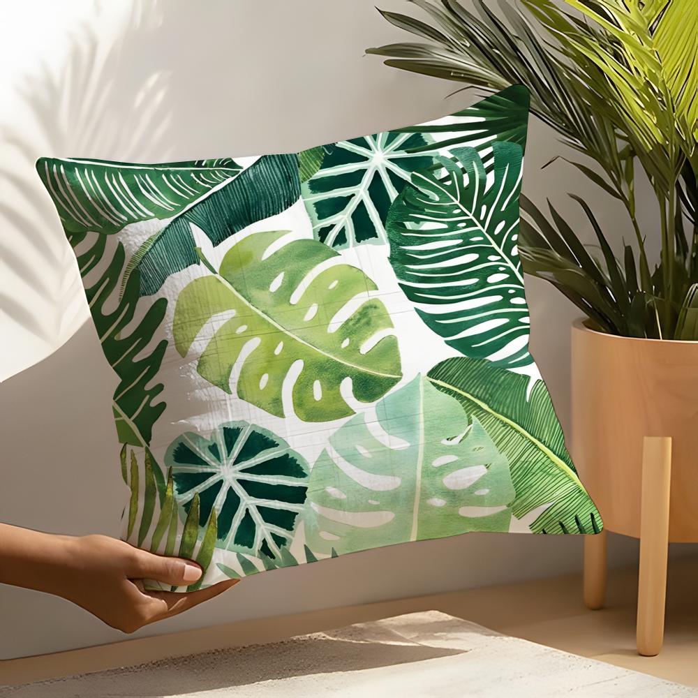 Moderne stijl Blad Kussensloop Huis Woonkamer Decoratie Linnen Kussenslopen Kussenhoes