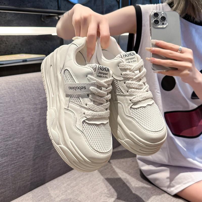 Autumn New Mesh Breathable Sports Little White Shoes Platform Casual Sports Shoes