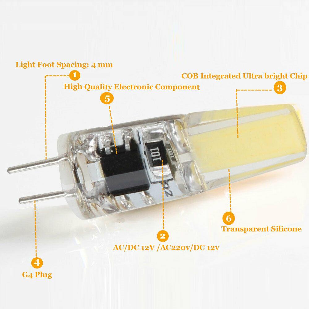 5pcs Mini G5 1505 SMD COB Led Light Bulb AC/DC 12V 220V LED COB Lamp Warm/Cool White 6W LED Light Replace 40W Halogen Lamp