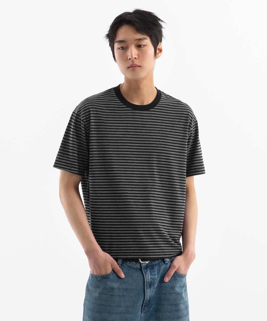 UNIONSTUDIO Is Stripe Crop Short Sleeve Tee ( 2 Colors )